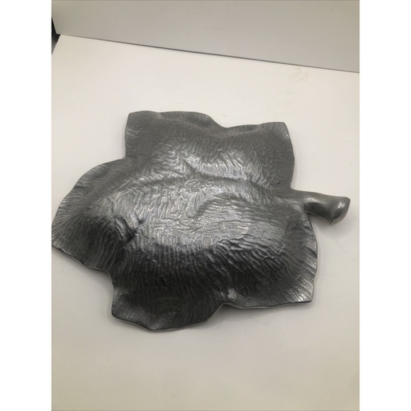 Bruce Fox Signed Cast Aluminum Leaf Dish Tray – Mid-Century Modern MCM - Picture 6 of 8